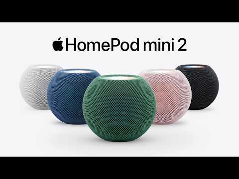 The new HomePod mini 2: Rich, room-filling sound in a compact design.