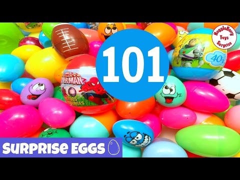 GIANT 101 Surprise Eggs 🍓Kinder SHOPKINS Frozen MARVEL My Little Pony MINIONS Cars LPS