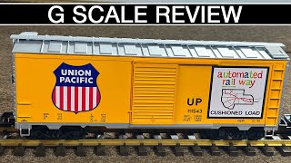 🔴 PIKO UNION PACIFIC BOXCAR REVIEW | PIKO 38831 | G SCALE MODEL RAILROADING | LGB COMPATIBLE TRAINS