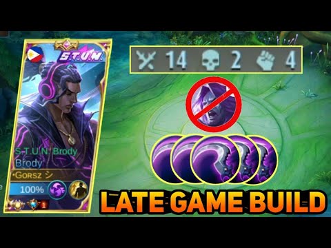 BRODY PERFECT BUILD FOR LATE GAME | BRODY BEST BUILD | MLBB
