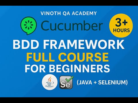 Cucumber BDD Framework Full Course for Beginners (Java + Selenium)