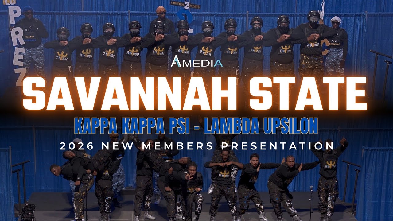 Savannah State - Kappa Kappa Psi (Lambda Upsilon) | Spring 2026 New Members Presentation | 4K  🔥🎥🎬‼️
