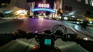 Yamaha Bolt Exploring Downtown at Night