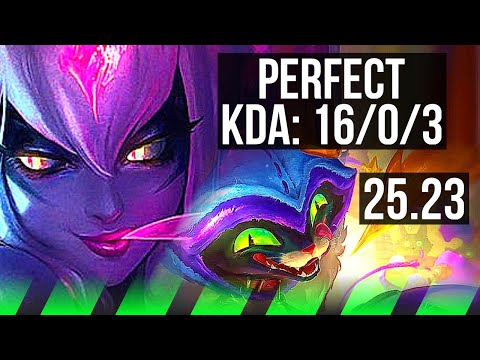 EVELYNN vs SHACO (JGL) | 16/0/3 | EUW Master | 25.23