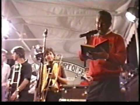 Eddie Williams sings Welsh National Anthem at Brecon Jazz 1991