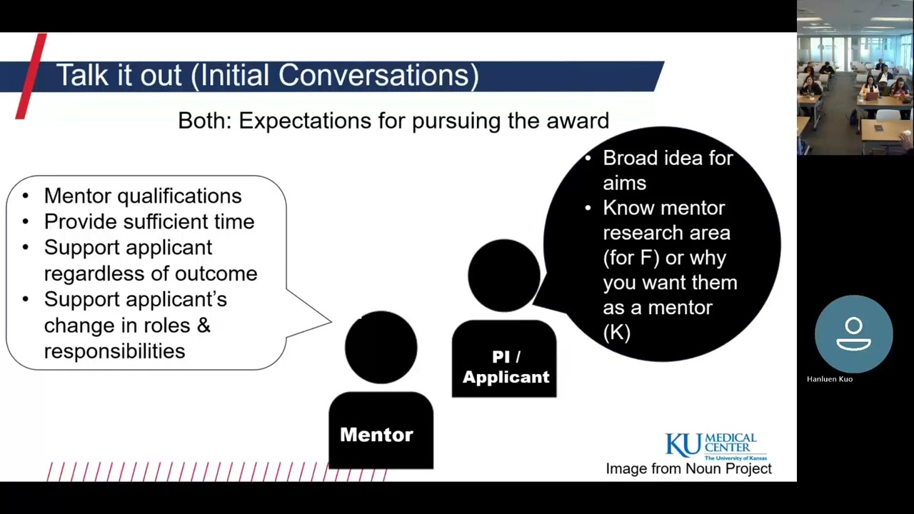 How to work with your mentor to craft a NIH F or K submission