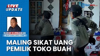 Penjual Sibuk Timbang Jeruk, Toko Buah & Frozen Food di Malang Disatroni Maling, Aki Terekam CCTV