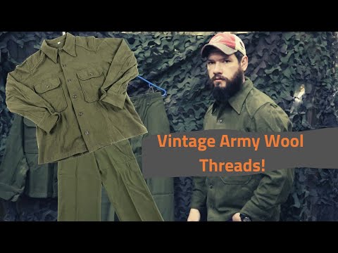 Awesome Vintage Army Wool - US Army OG 108 Winter Wool Shirt & Trousers Set