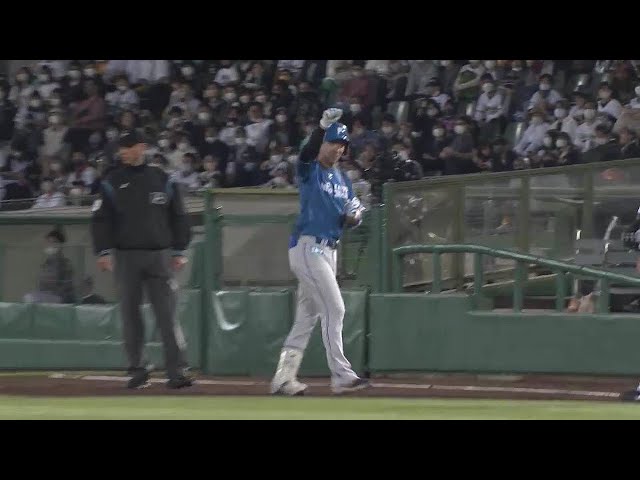 【5回表】ファイターズ・松本剛 追加点となるレフトへのタイムリーヒットを放つ!! 2022年5月18日 オリックス・バファローズ 対 北海道日本ハムファイターズ