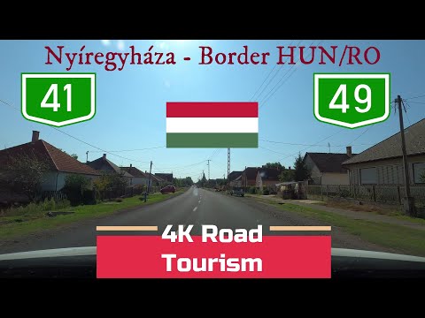 Driving Hungary: 41 & 49 - Nyíregyháza - Csengersima - 4k drive through Northeast Hungary