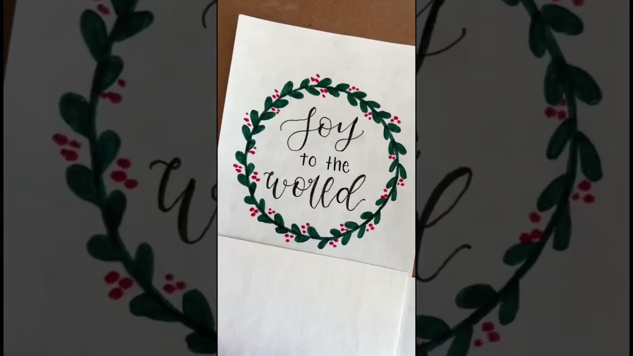 Watch video How to Make Easy DIY Christmas Card | Part 1 #shorts #calligraphy #christmas Now How to Make Easy DIY Christmas Card | Part 1 #shorts #calligraphy #christmas