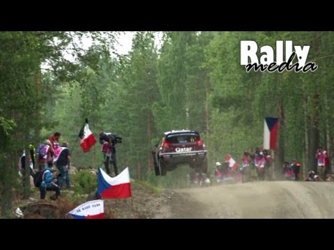 WRC Rally Finland 2013 - Neuville flatout on jumps!