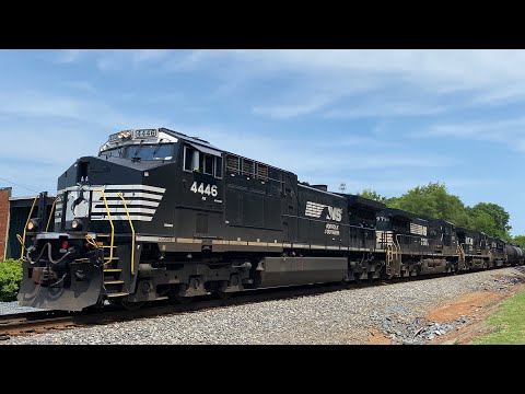 NS 4446 leads 15R fast through Pineville. 5-4-2022