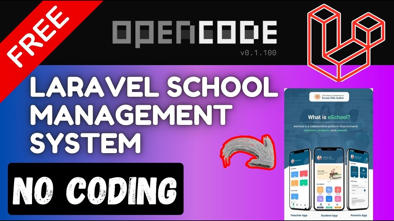 Laravel School Management System in Minutes 🤯 | FREE AI | No Coding Required