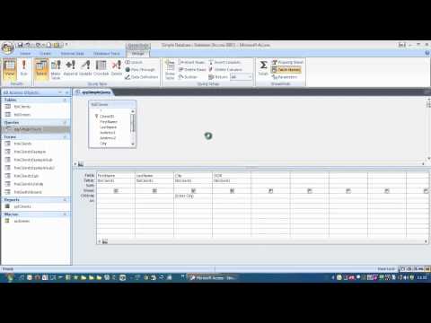 Creating a Parameter Query in Microsoft Access