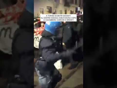 A Torino scontri davanti al centro sociale Askatasuna dopo lo sgombero