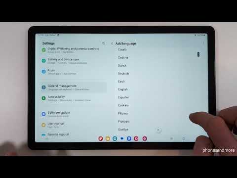 Samsung Galaxy Tab A9 Plus: How to change the language?