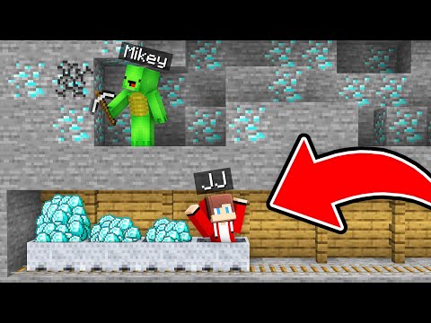 How JJ Steal Mikey Diamonds in Minecraft Maizen ? - Maizen