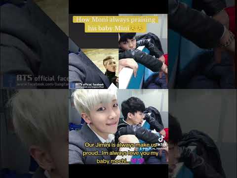 #bts #rm #jimin #minimoni moni is always proud to baby mochi💜💜