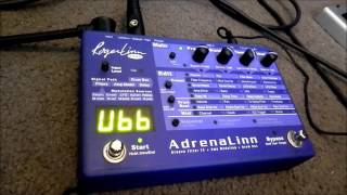 Video thumbnail for Adrenalinn 1 sequencing guitar multi effects pedal demo by Gearfacts