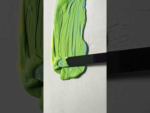 Mixing ACID BLUE + YELLOW = TOXIC SLUDGE! 🧪✨ #ScrapeAndSwirl #ASMR #shorts