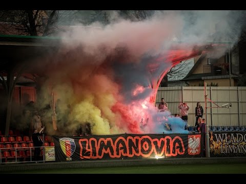 Oprawa Kibiców Limanovii podczas Derbowego meczu z Płomieniem