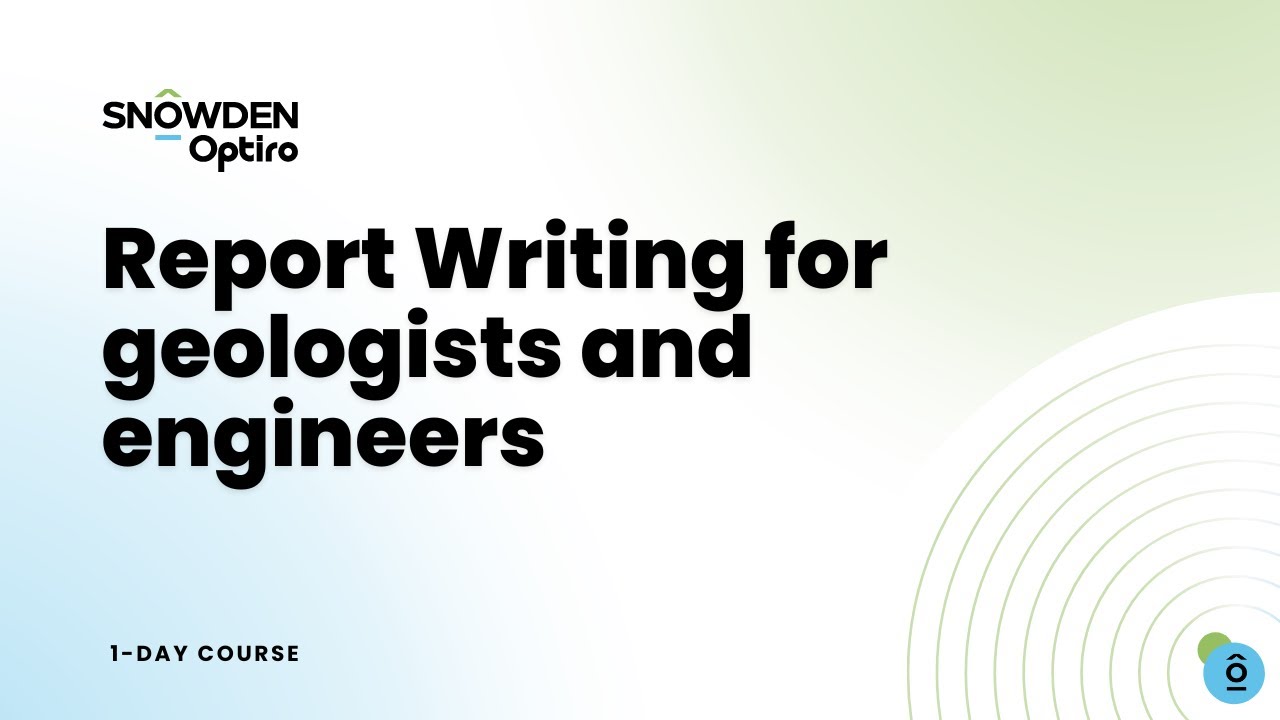 PD Training Course: Report Writing for geologists and engineers 1-DAY