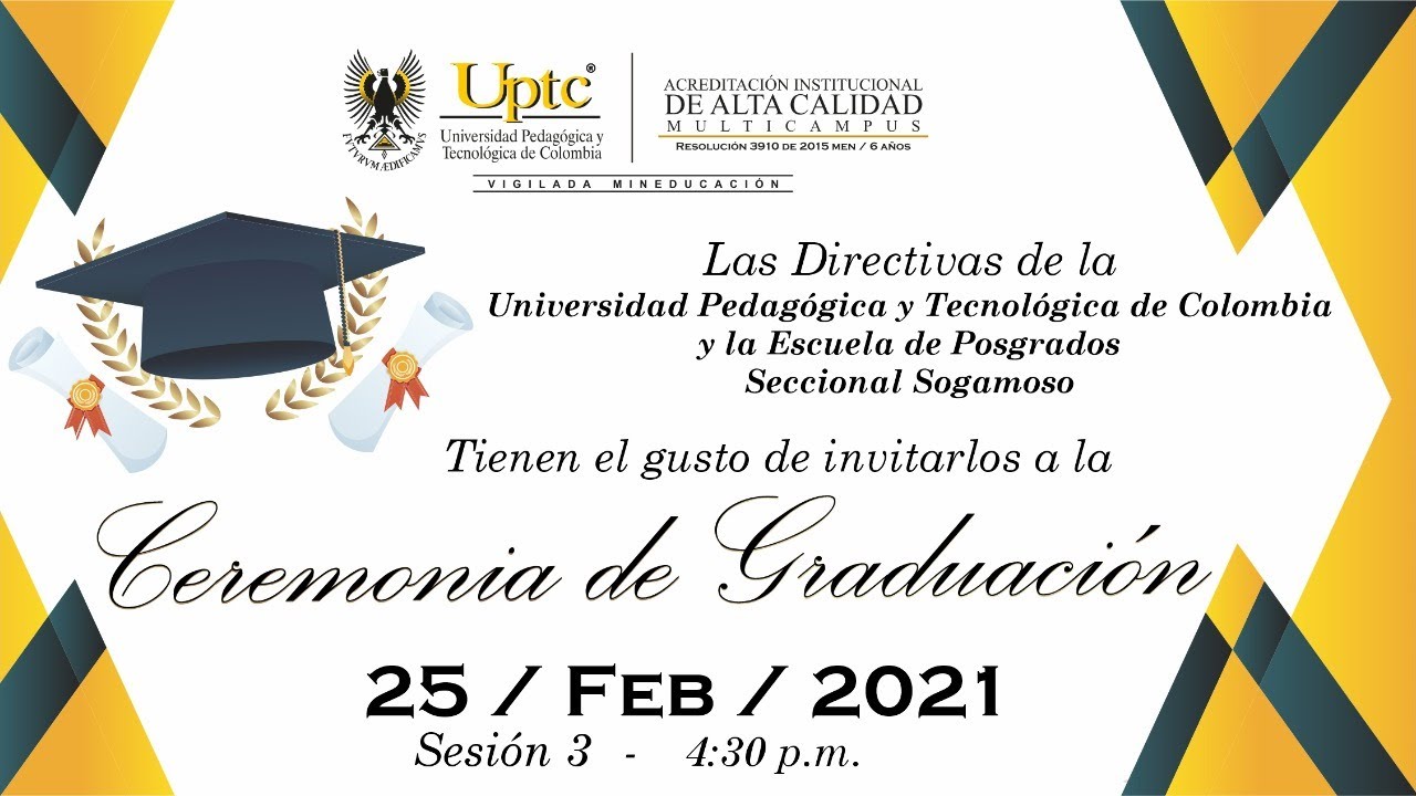 Ceremonia de Graduación Posgrados Uptc Seccional Sogamoso - Sesión 3