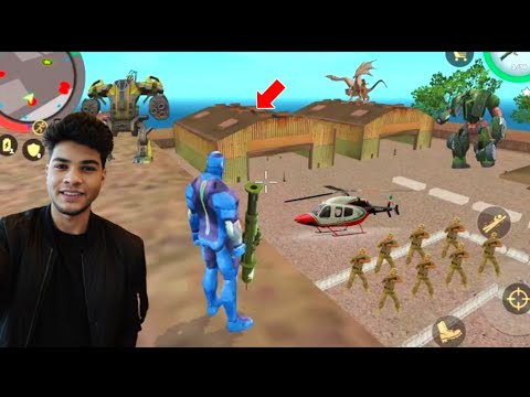 Rope Hero Vice Town – Army Base Mission & Assault Machine Driving Gameplay HD