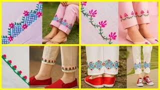 Trouser embroidery designs / borderline embroidery / embroidery border designs / embroidery border