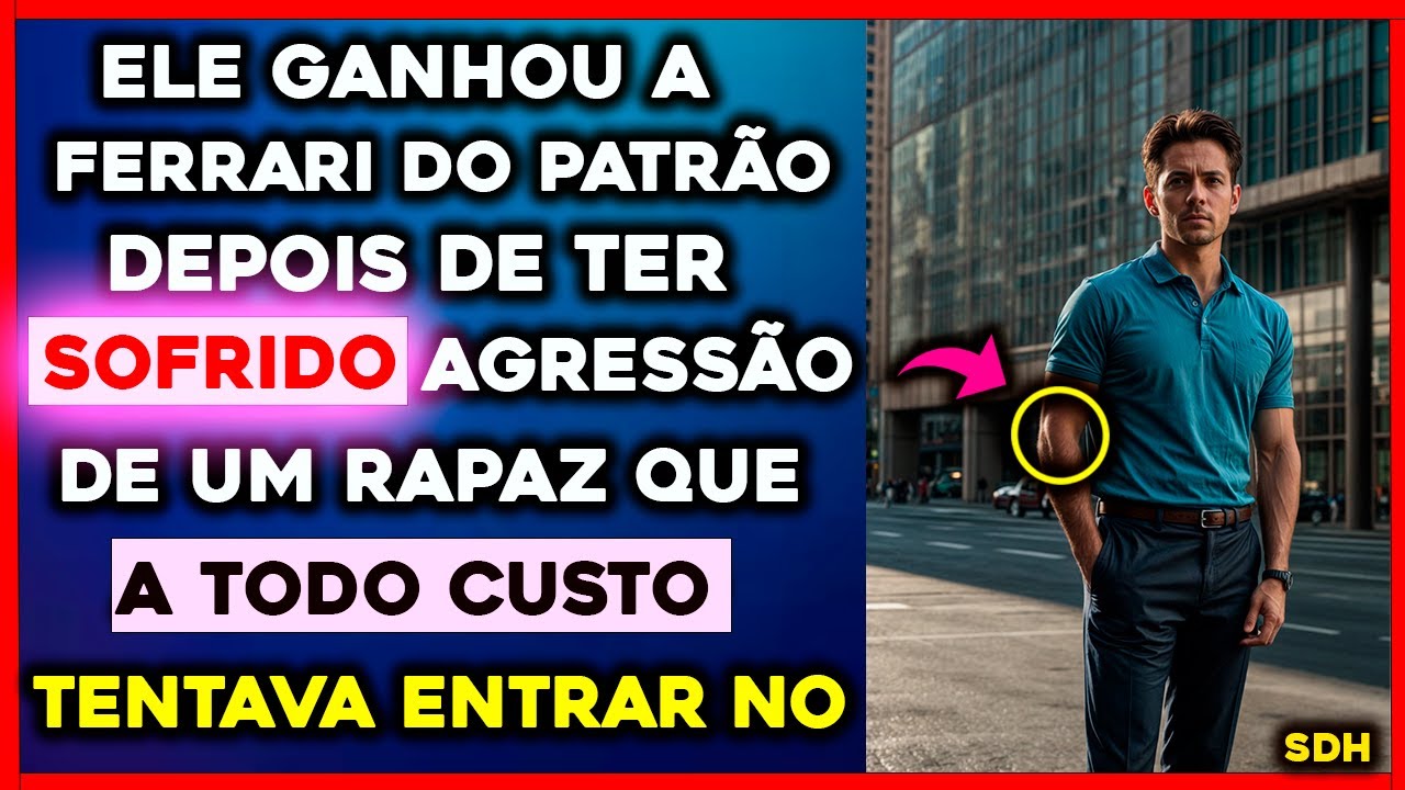 Ele ganhou a FERRARI do patrão depois de ter SOFRIDO agressão de um rapaz que tentava entrar no ...
