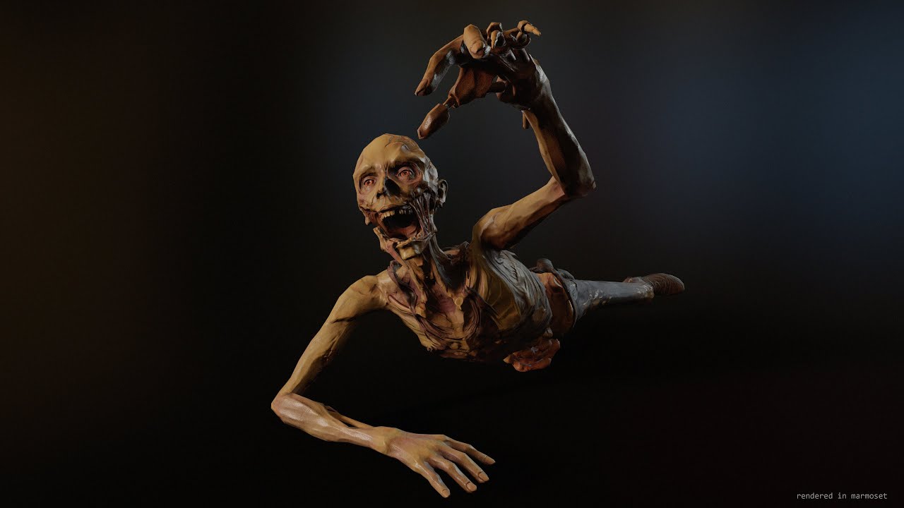 Zombie skinny 3D Model