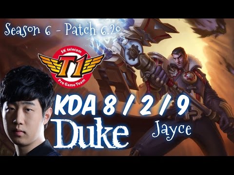 SKT T1 Duke JAYCE vs KENNEN Top - Patch 6.20 NA Ranked