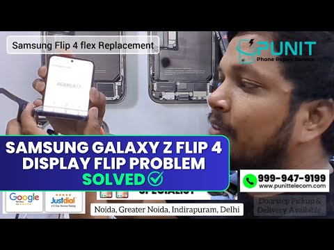 Samsung Galaxy Z Flip 4 Display Hinge Flex Repair by Punit Telecom. flip 4 flex change