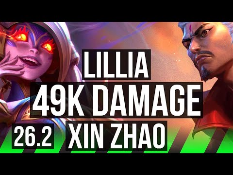 LILLIA vs XIN ZHAO (JGL) | Good KDA: 11/1/11, 49K damage | JP Challenger | 26.2