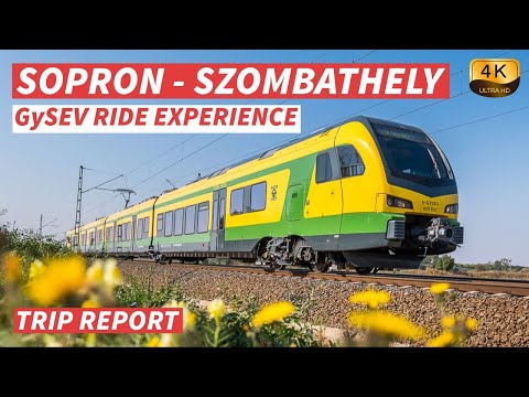 【4K】Sopron to Szombathely - GySEV regional train ride experience - With Captions【CC】