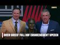 Drew Brees delivers heartfelt Hall of Fame speech to roaring ovation | NFL on ESPN
