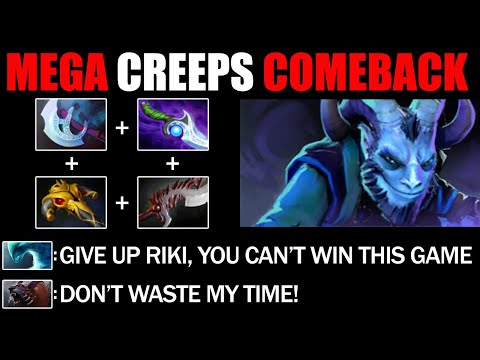 IMPOSSIBLE MEGA CREEPS Comeback By Riki Epic Non-stop Hunting 7.26c Dota 2