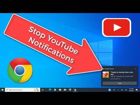 How to Stop YouTube Notifications on Chrome - Windows Laptop and PC Video