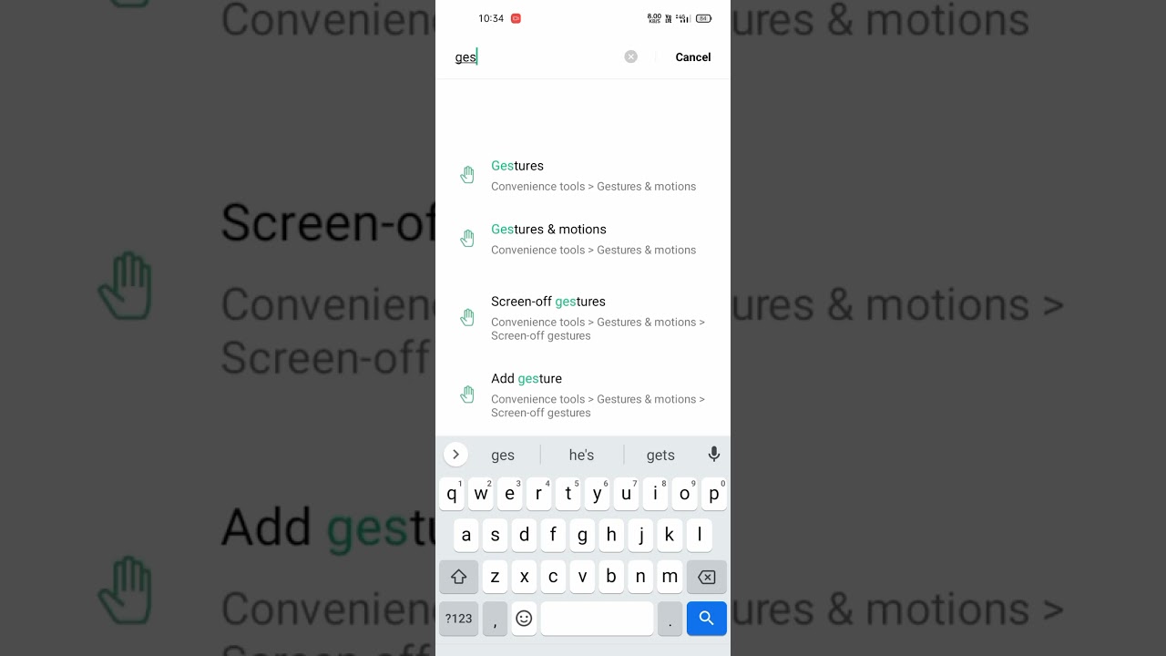 😄😄All details Gesture motion setting 👍👍