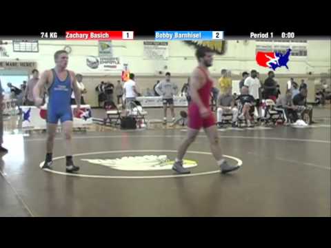 2012 Univ. WTT: 74 KG - Zachary Basich (Navy Mat Club) vs. Bobby Barnhisel (Navy Mat Club)
