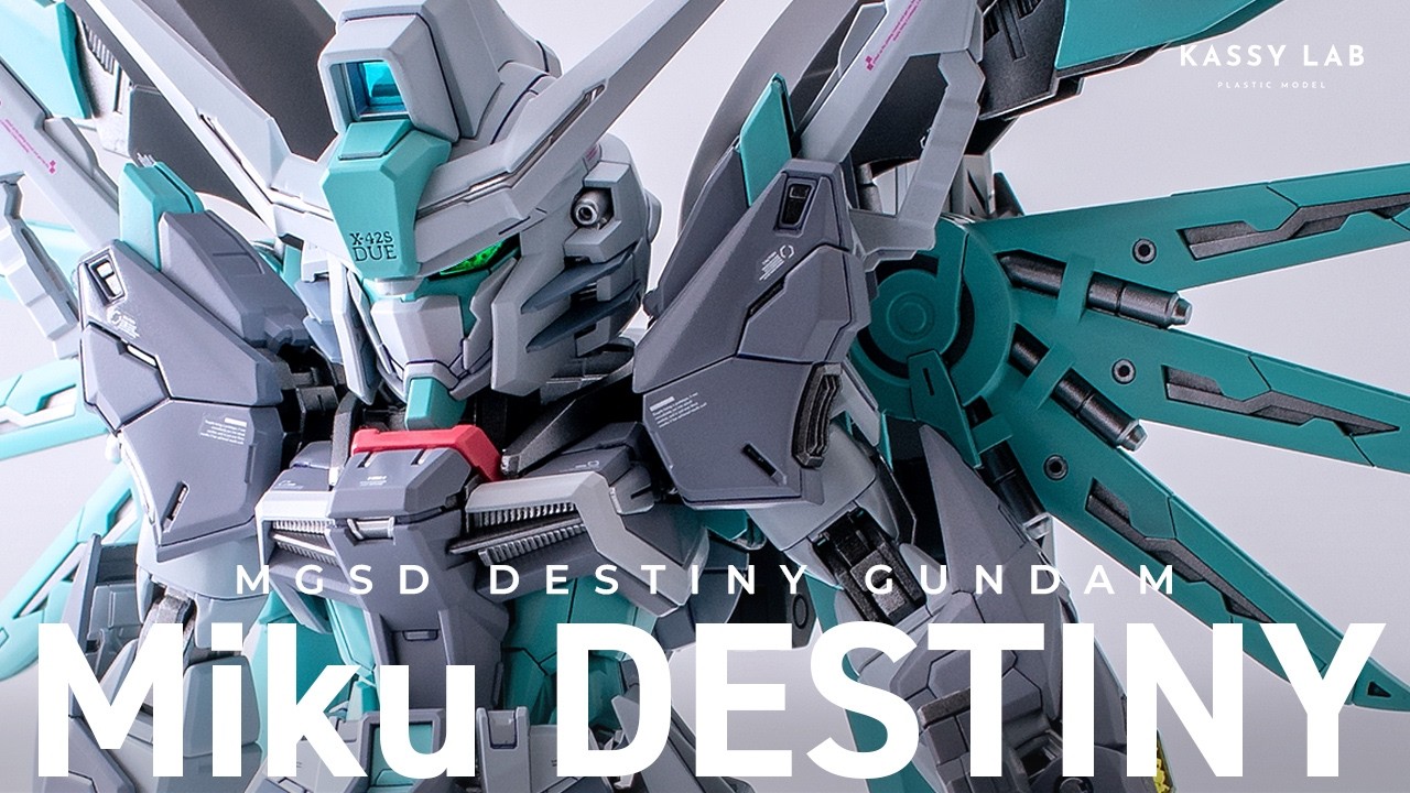 Full Build | MGSD DESTINY GUNDAM | Advanced Customization Guide | Hatsune Miku Color