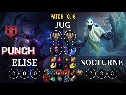 SB Punch Elise vs Nocturne Jungle - KR Patch 10.16