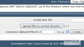 Manage files from Direct Admin control panel