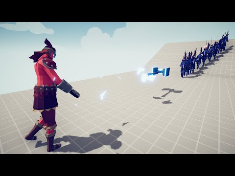 THOR vs LINE of 10x MODDED UNITS Totally Accurate Battle Simulator TABS