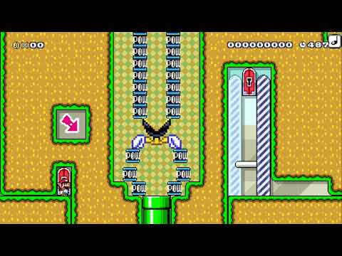 glitch mini Muncher + Pow bug !! by Pat GLITCH - SUPER MARIO MAKER - NO COMMENTARY 1bc 1bc