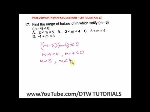 Inequalities (Solved JAMB Past Question 2019 - Qst 17)