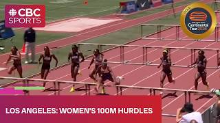 Meet record in women's 100m hurdles at Continental Tour stop in Los Angeles | #CBCSports