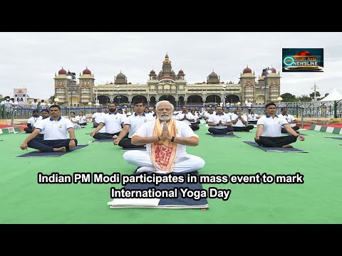 Indian PM Modi participates in mass event to mark International Yoga Day