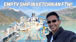 What an Empty Ship in Ketchikan, Alaska looks like onboard the Norwegian Bliss!